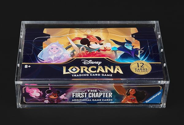 Break Tradition Lorcana Booster Box Acrylic Display Case - Compatible with Disney Lorcana TCG Booster Boxes - UV Protection, Strong Magnetic Closure