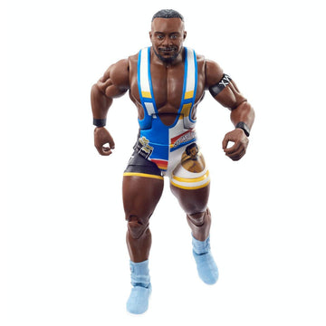WWE Big E Royal Rumble Elite Collection Action Figure with Accessory & Jimmy Hart Build-A-Figure Parts, 6-inch Posable Collectible Gift for WWE Fans