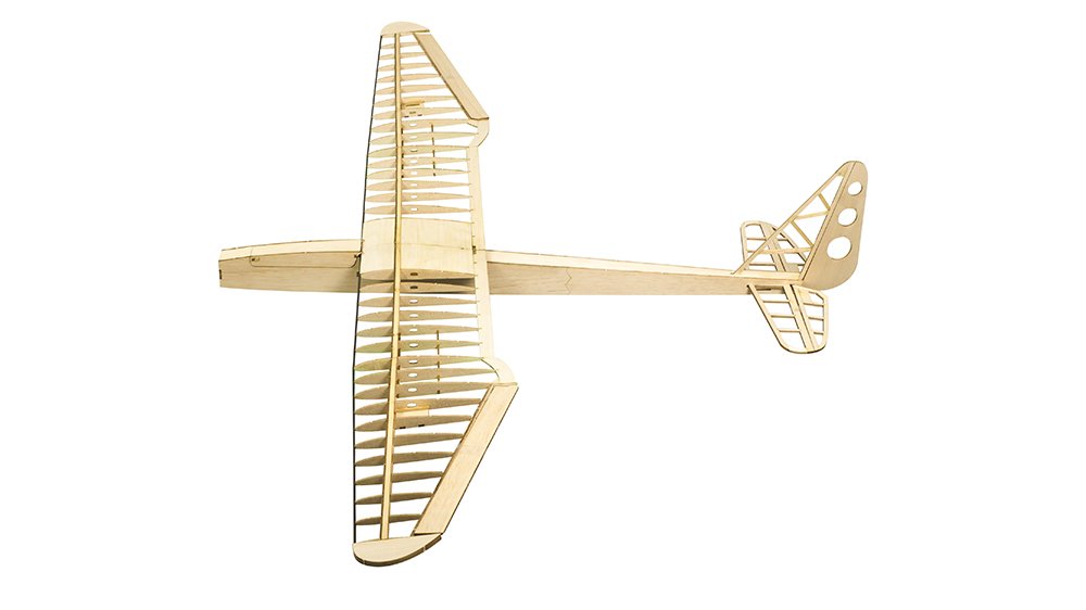 Dancing Wings Hobby Balsa Wood Electric Glider F16 Sunbird Remote Control Laser Cut Kit Un-Assembled for Adults (F1602)