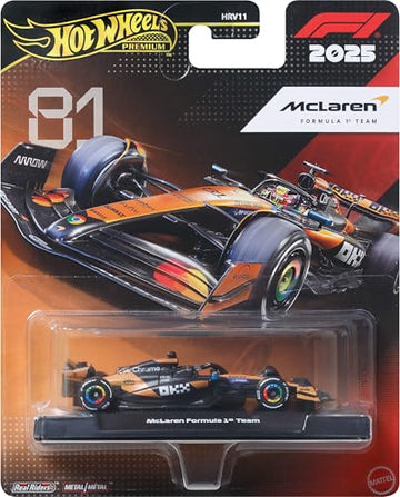 Hot Wheels 1:64 Scale Premium Die-Cast Formula 1 Collectible Toy Race Car with Real Riders Tires & Metal/Metal Body & Chassis