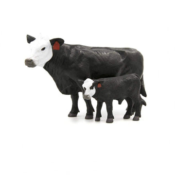 Little Buster Toys Black and White Faced Cow and Black Baldy Calf Pair - 1/16th Scale