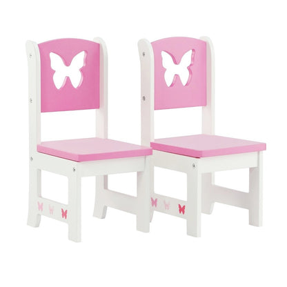 Emily Rose Doll Clothes 18 Inch Doll Kitchen Dining Chairs Accessories Furniture | 18" Doll 2 Chair Accessory Set | Fits 14-18 inch Dolls