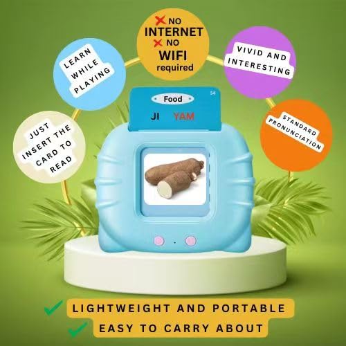 Mara Igbo flashcard Reader Igbo-English Non Screen Talking Cards for Hands on Learning with 224 Igbo Words and Songs.
