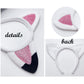 Atvscay Cat Ears Headband Birthday Party Headwear Shiny Flannelette Hair Hoop For Girl Halloween Costume (Elastic Headwear)