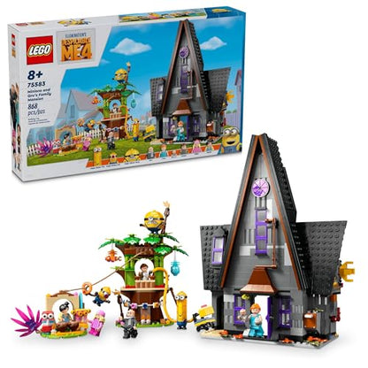 LEGO Despicable Me 4 Minions and Gru's Family Mansion, Minions Toy House and Tree Playset from Movie, Fun Despicable Me Toy, Creative Gift for Boys