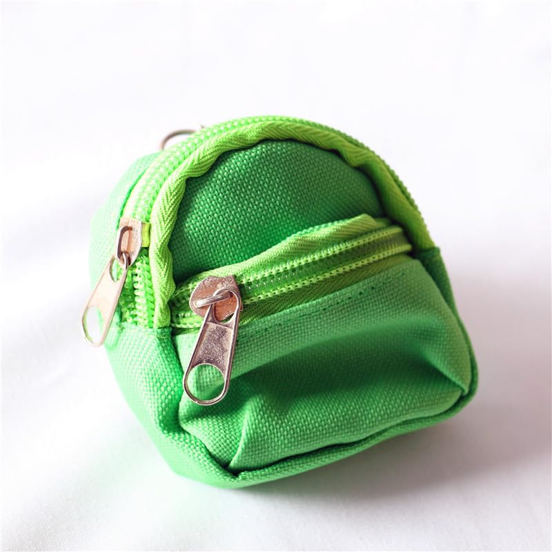 Mini Doll Zipper Backpack,Cute School Bag Model Dollhouse School Accessory for 1/6 Scale Dollhouse,Dolls Accessories Costume Ornament Photography