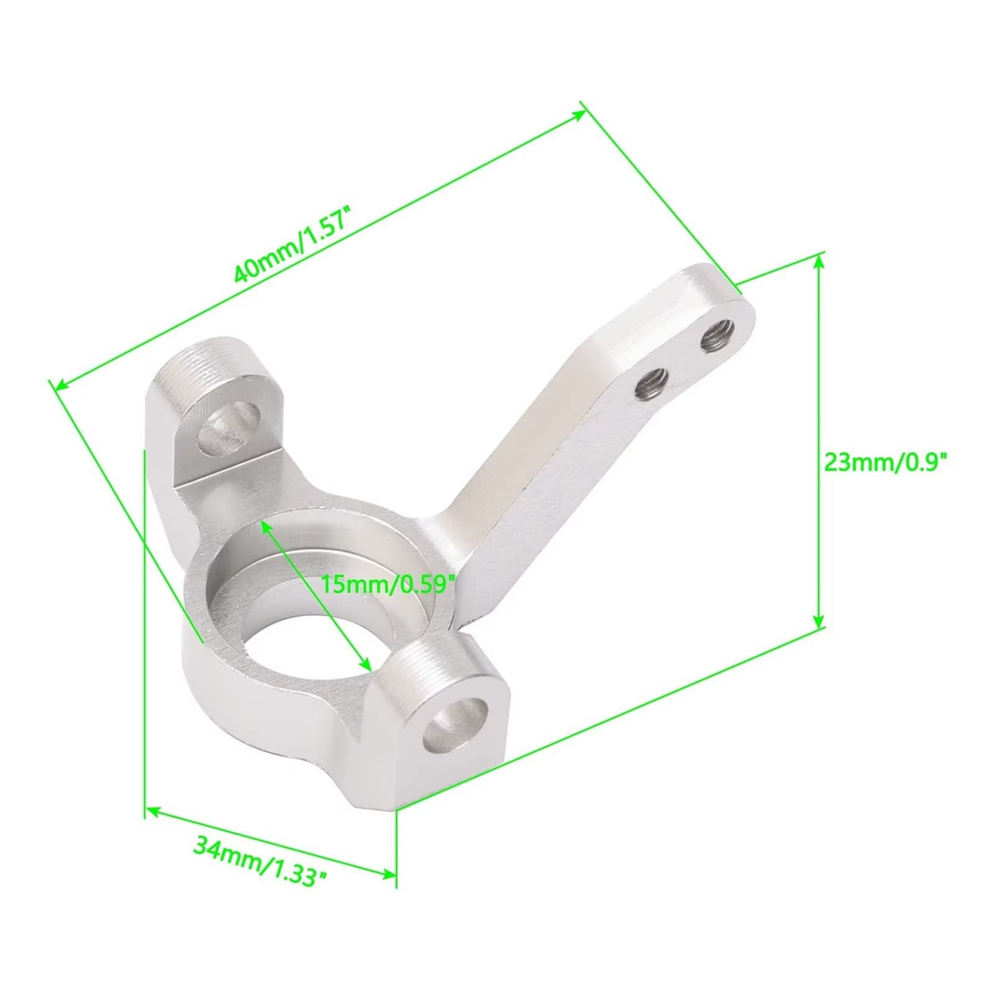 2 Sets Silver Aluminum Alloy Front Knuckle Arm for GPM AXIAL RC Car SCX10 Upgrade Parts