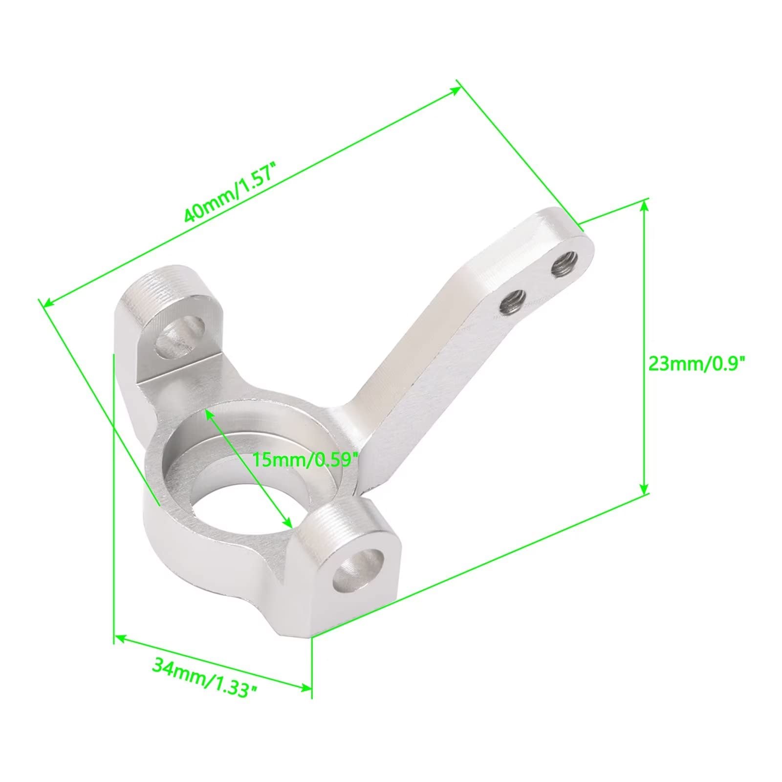 2 Sets Silver Aluminum Alloy Front Knuckle Arm for GPM AXIAL RC Car SCX10 Upgrade Parts