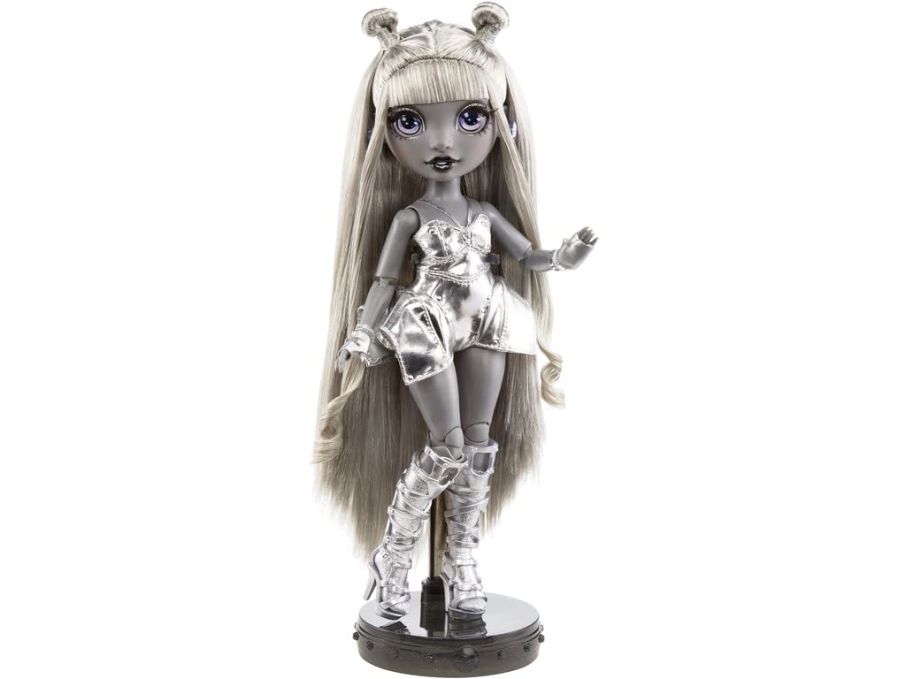 Rainbow High Shadow Series 1 Luna Madison- Grayscale Fashion Doll. 2 Metallic Grey Designer Outfits to Mix & Match, for Kids 6-12 Years Old and