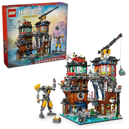 LEGO NINJAGO City Workshops Building Toy - Ninja Set for Boys & Girls, Ages 14+ - Gift for Teens - Includes 10 Minifigures and a Mech - for Play and