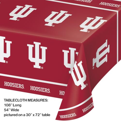 Trendware Indiana University Plastic Tablecloths, 3 ct