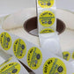 1" I Got My Corona Vaccine, Stickers (Yellow, 100/roll)