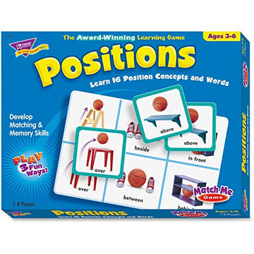Trend Enterprises: Match Me Game-Positions, Learn 16 Position Concepts and Words, Develop Matching and Memory Skills, Play 3 Different Fun Ways, Ages
