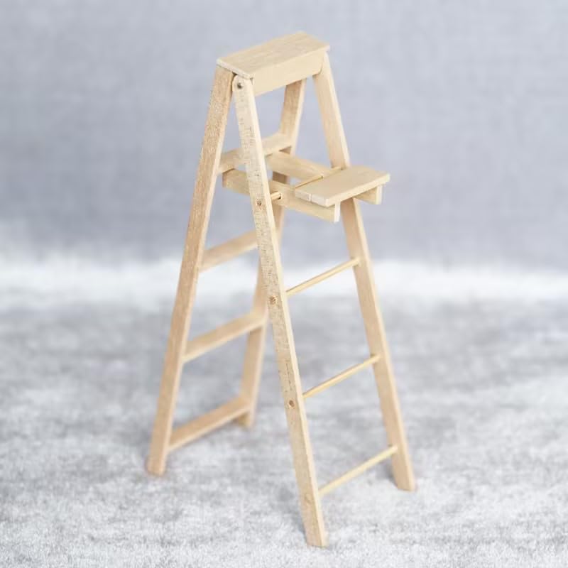 1/12 Miniature Step Ladder Dollhouse Furniture Accessories, Décor, Decorations
