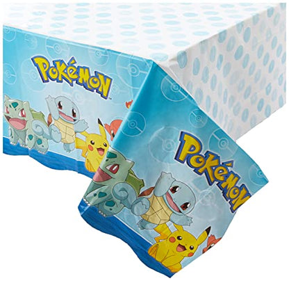 Captivating Pokémon Plastic Table Cover - 54" x 96" (1 Pc.) - Premium & Vibrant Colors - Ideal for Themed Parties & Events