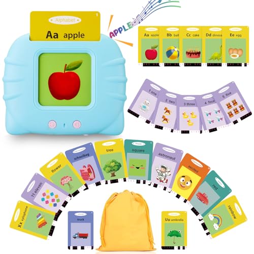 Talking Flash Cards for Toddlers 1 2 3 4 5 Year Olds, 224 Sight Words Montessori Language Learning Toys, Pocket Speech Therapy & Autism Sensory Toy