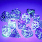 DND Dice Set - Chessex D&D Dice - 16mm Nebula Nocturnal & Blue Luminary Plastic Polyhedral Dice Set-Dungeons and Dragons Dice Includes 12 Dice - D6