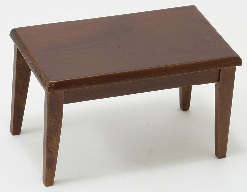 Classics by Handley Dollhouse Miniature Rectangular Kitchen Table, Walnut
