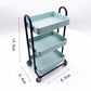 EatingBiting 1:6 sacle Miniature Furniture Cart Miniature Handcart Rolling Cart 3 Layers Storage with Wheels Furniture Mini House Kitchen Restaurant