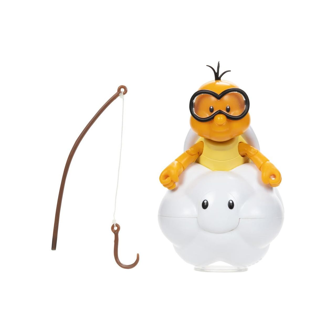 Nintendo Super Mario Lakitu 4” Articulated Figure with Fishing Pole