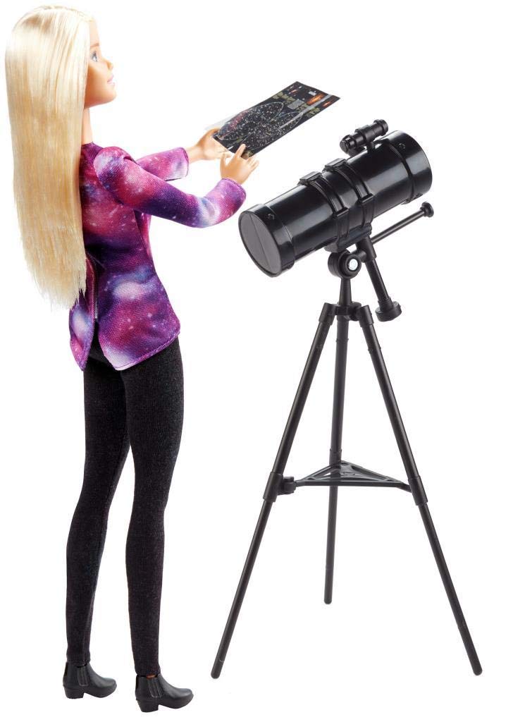 BarbieAstrophysicist Doll, Blonde with Telescope and Star Map, Inspired by National Geographic