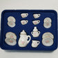 AirAds Dollhouse 1:12 Scale Dollhouse Miniature Tea Set Porcelain Coffee Set Pink Flowers