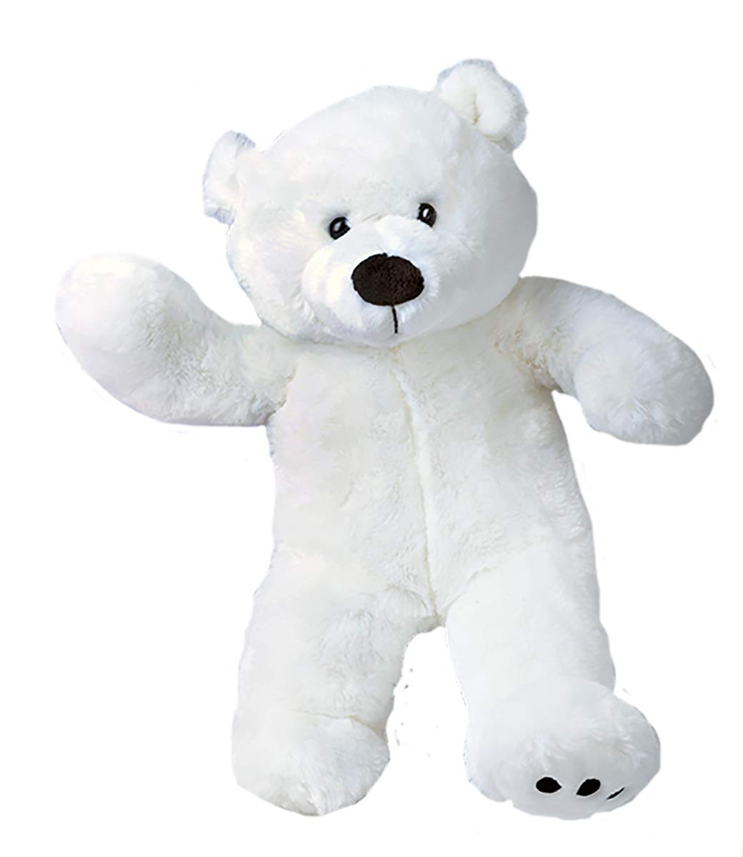 Stuffems Toy Shop Make Your Own Stuffed Animal 16" Tundra the Polar Bear - No Sew - Kit with Cute Backpack!