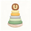 Miss OT Wooden Ring Stacker Toy for 1 Year Old - Montessori Toys for 1 Year Old Boy and Girl, Stacking Rings with Lion Topper, Baby Toy 12-18 Months