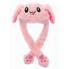 CICITOYWO Funny Plush Bunny Hat Ear Moving Jumping Rabbit Fun Cute Animal Flap Cap Unisex for Women Girls Children Party Holiday Halloween Christmas