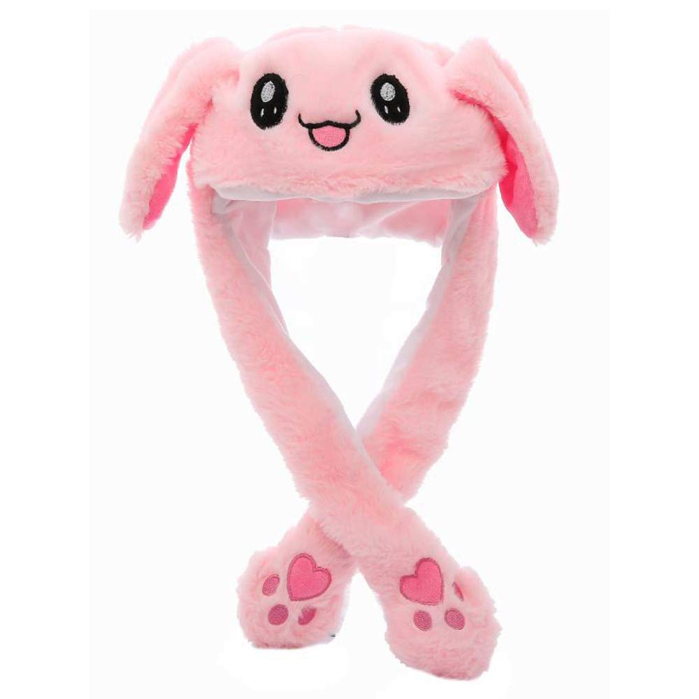 CICITOYWO Funny Plush Bunny Hat Ear Moving Jumping Rabbit Fun Cute Animal Flap Cap Unisex for Women Girls Children Party Holiday Halloween Christmas