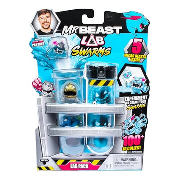 MrBeast Lab Swarms Lab Pack, Experiment By Adding Water, Shaking Test Tube & Revealing 5 PK of 1" MrBeast Collectible Characters, 100+ to Collect