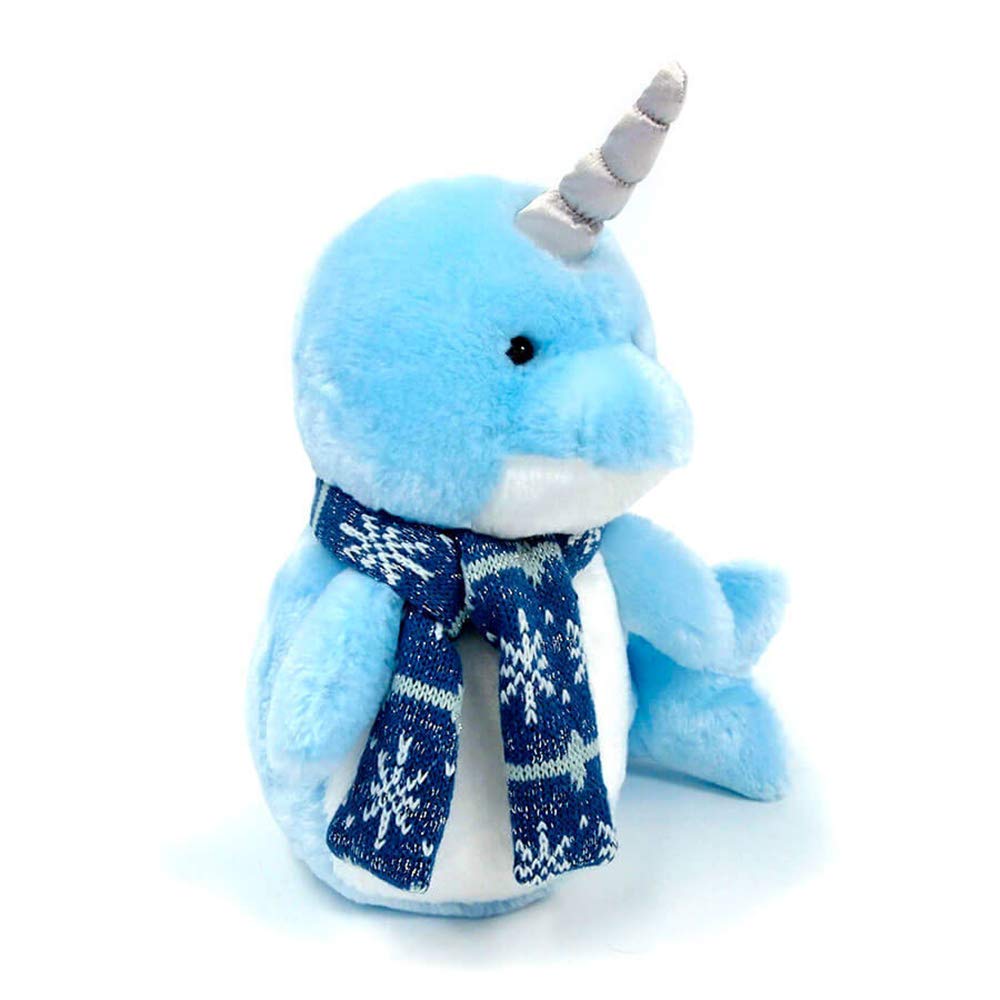 GUND Neptune Christmas Narwhal Holiday Plush, 10", Blue