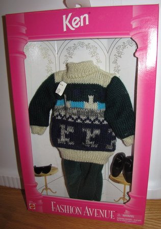 Barbie Ken Fashion Avenue sweater & cords New in box 1995