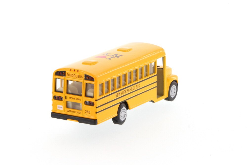 Showcasts I Love New York School Bus, Yellow 5107D-ILNY - 5" Scale Diecast Model Car
