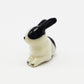 SSJSHOP Rabbit Dollhouse Miniature Figurines Hand Painted Ceramic Animals Collectible Gift Home Garden Décor (Black)