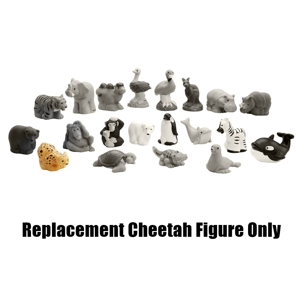 Fisher-Price Replacement Part Little People Zoo Animal Playset DKN66 - Replacement Orange and Brown Spotted Cheetah Figure