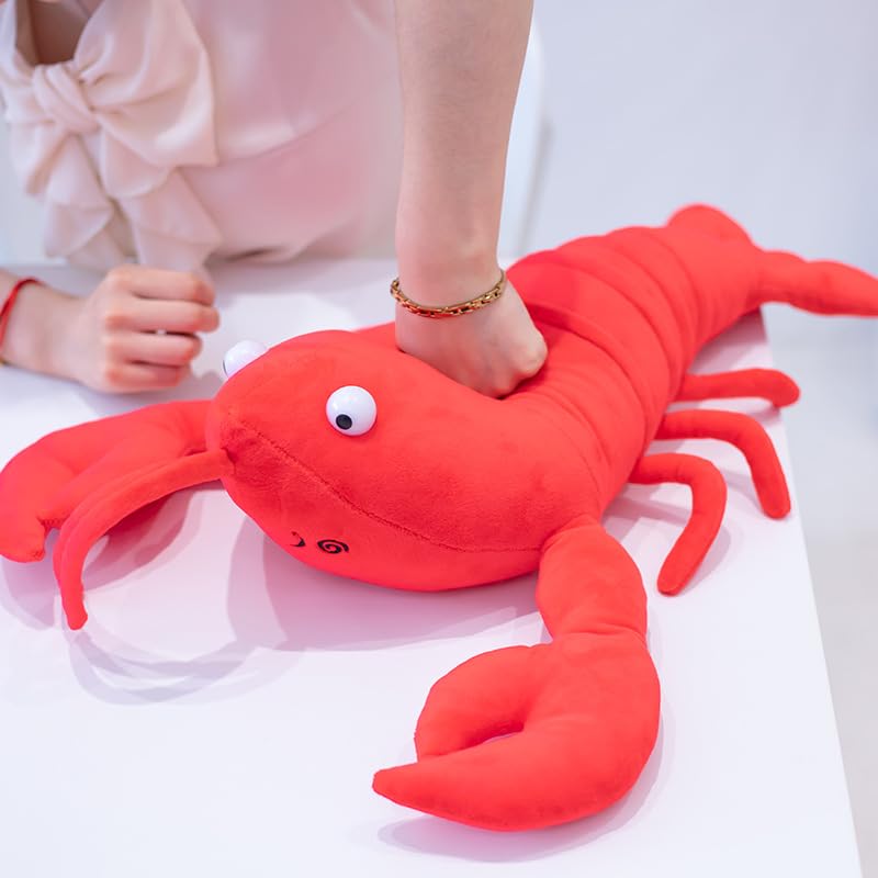 XIZHI Lobster Plush Stuffed Animal Toy Lobster Pillow Red 21 Inch Suitable for Christmas and Birthday with Huggable Gifts