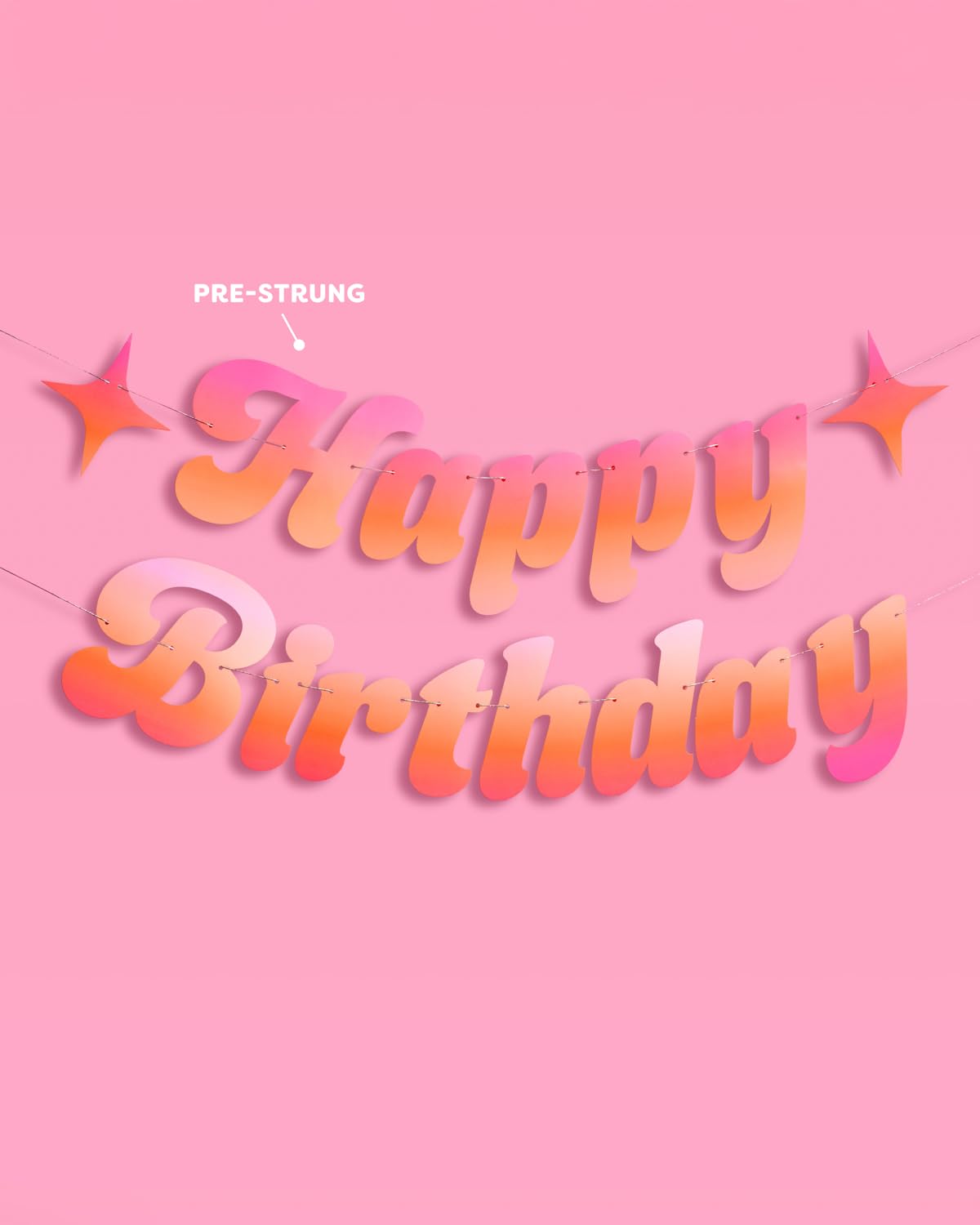 xo, Fetti Happy Birthday Pink + Orange Banner | Birthday Party Decorations, Kids Party, Backdrop, Sign, Garland, Summer, Pool, Tropical Vibes