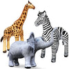 Jet Creations Safari 3 Pack Giraffe Zebra Elephant Great for Pool, Party Decoration, an-GZE, Multi
