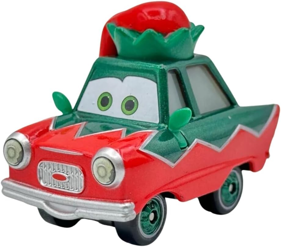 Disney Pixar Cars Holiday Winter Series - Bundle of 5 Die-Cast Vehicles, Christmas Special Edition, 1:55 Scale, GYD55-963C, Ages 3+