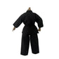 1/12 Action Figure Clothes,Taekwondo Uniform Outfits for 6 inch Male Action Figures,6 inch Miniature Karate Suit (Black)