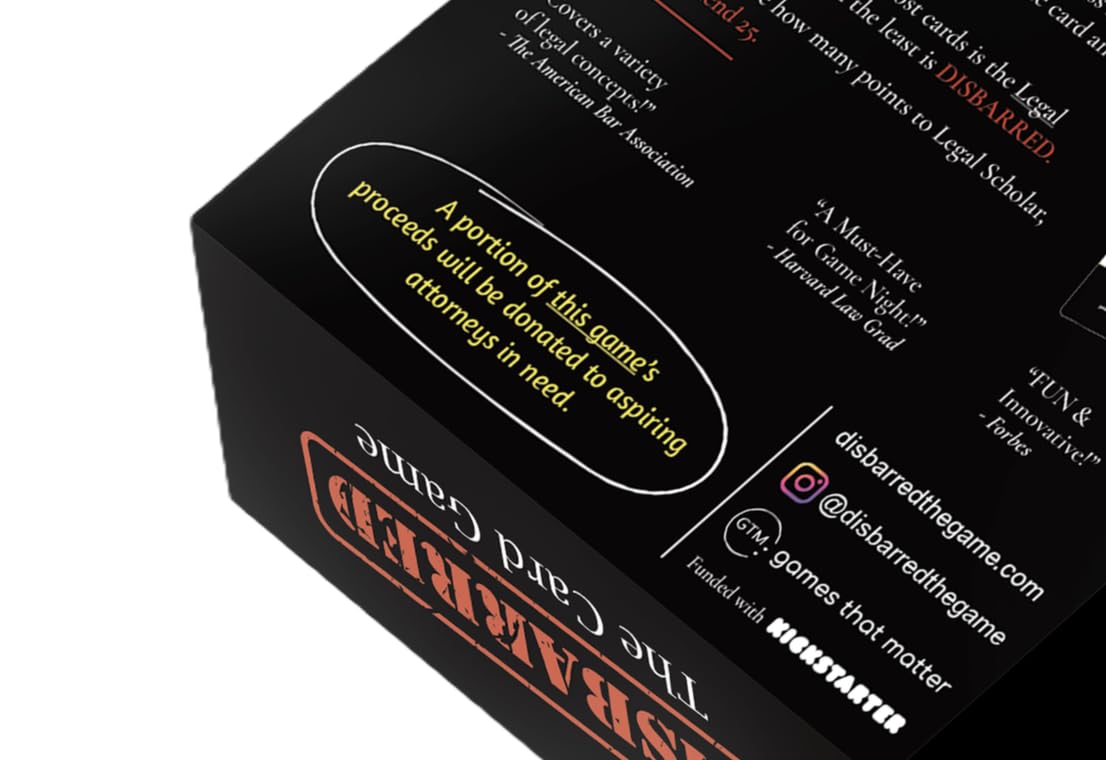 Games That Matter DISBARRED: The Card Game (Founders Edition)