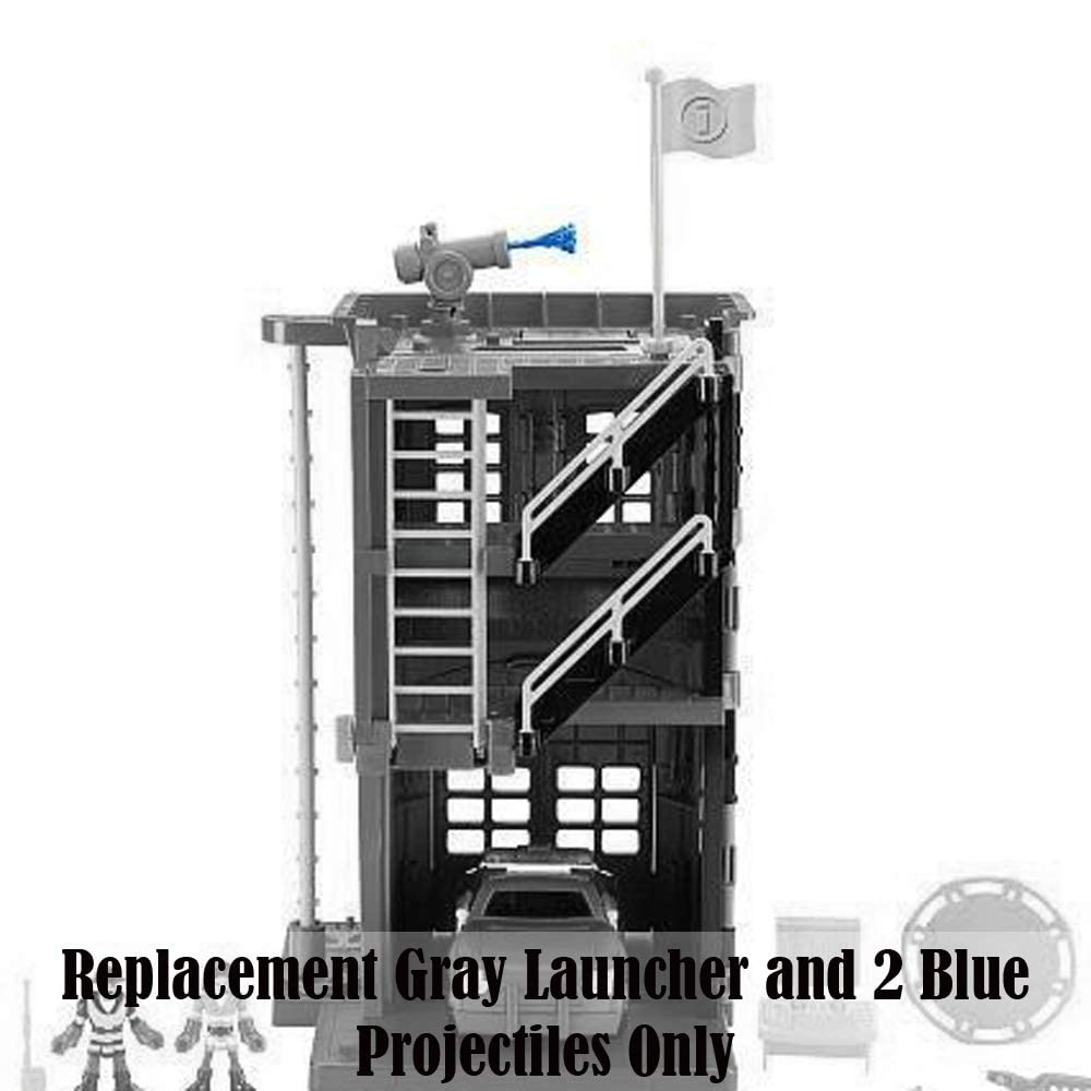 Replacement Parts for Rescue Heroes Firehouse - Fisher-Price Rescue Heroes Fire House Playset CDD69 ~ Replacement Gray Launcher and 2 Blue Projectiles