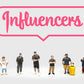 Mijo Exclusives Influencers 6 piece Diecast Figure Set Limited Edition for 1/64 Scale Models by American Diorama AD-2433MJ