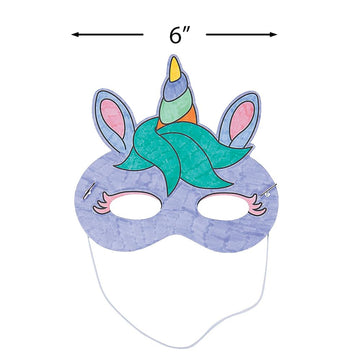 Color Your Own Unicorn Mask 1Dz - Crafts for Kids and Fun Home Activities