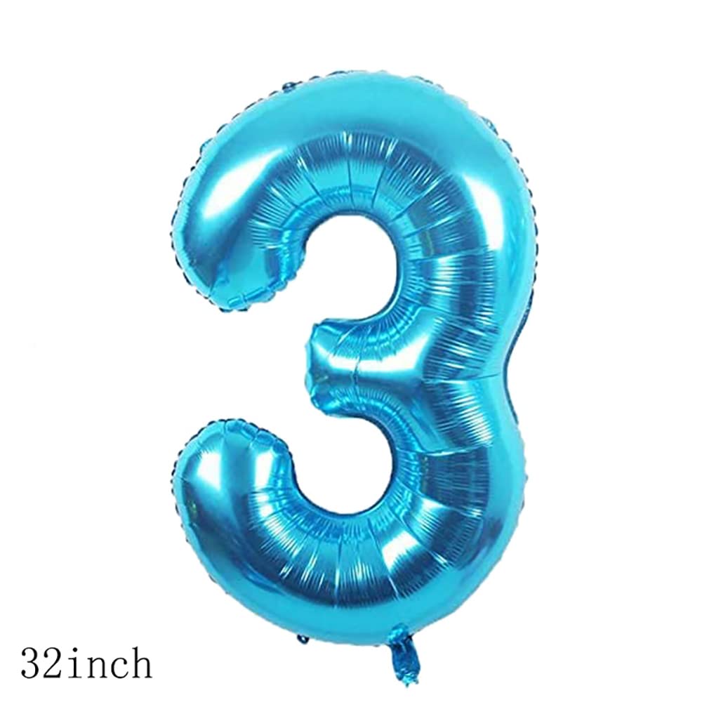 Balloons, 11 pcs Foil Balloons 3 year old for 3st Birthday Party Supplies Decoration? Confetti Balloon Kids Party Balloons Birthday Party Supplies 3