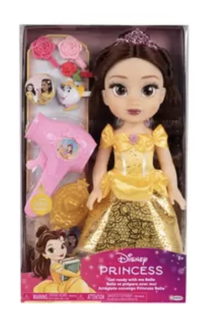 Disney Princess Frozen Get Ready with Me Large Doll and Hair Play Set-Belle