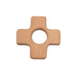 10pcs Natural Wooden Cross Montessori Toy Pendant Pure Natural Beech Wood Animal Plus Shape for Handmade Necklace/Bracelet Accessory (Cross 10pcs)