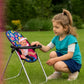 Fash n kolor 3 Piece Baby Doll Play Set - Polka-Dot Design Pack n Play, Foldable Doll Stroller, High Chair - Fits 18 Inch Dolls - Pretend Play Doll