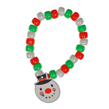 Craft County Christmas Bead Charm Bracelet Craft Kit - Makes 12 Bracelets - Festive Accessories for the Holidays (Festive Friends)